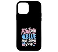 Rose ou Bleu « We Love You » pour fête prénatale Coque pour iPhone 12 Mini