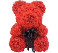 Rose Ours éternel Fleur Ours en Peluche Fleurs artificielles Saint Valentin Anniversaire de Mariage Anniversaire Cadeaux Jouets (Re