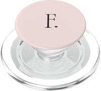 Rose pâle - Monogramme F mignon lettre F design avec cœur PopSockets PopGrip pour MagSafe