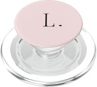 Rose pâle - Monogramme L mignon lettre L design avec cœur PopSockets PopGrip pour MagSafe