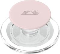 Rose pâle - Soleil de coucher de soleil minimaliste pour l'art abstrait d'été PopSockets PopGrip pour MagSafe