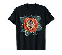 Rose Panther Thorn Tatouage Traditionnel Flash T-Shirt Graphique avec Valeur