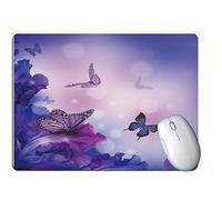 Rose Papillon Tapis de Souris Anti-dérapant Bureau Bloc-Notes Bureau maison-30 * 25cm_7
