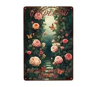 Rose Parce Que Le Meurtre Est Un Mauvais Signe Métallique Panneau Rétro Plaque Étain Signe Vintage Affiche Poster Plaque Pour Bar Pub Club Chambre
