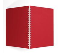 Rose Pig A4 Portrait Posh Eco Pig Blanc Papier Carnet à dessin - Rouge