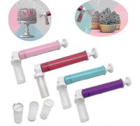 (rose) Pistolet pulvérisateur à gâteau Aérographe à gâteau Pulvérisateur de coloration Plumeau Arrosoir manuel Décoration de gâteau Cuisine Pâtisserie T