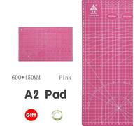 Rose - Planche À Découper A2 30x45cm, Ligne De Grille, Planche À Découper Auto-Réparatrice, Carte Artisanale, Bloc De Découpe De Bureau Double Face Multicolore 1 Pièce