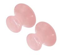 Rose Planche de Massage Gua Sha en Cristal Poudre 2 Pièces | Forme Champignon, Soin du Visage Cou, Aide à Détendre les Articulations, Idée Présent Bien
