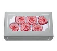 Rose préservée de qualité A de 5 à 6 cm, roses éternelles naturelles de première qualité, rose immortelle qui dure de 3 à 5 ans pour la fête des mères, la Saint-Valentin, les anniversaires, les