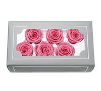 Rose préservée de qualité A de 5 à 6 cm, roses éternelles naturelles de première qualité, rose immortelle qui dure de 3 à 5 ans pour la fête des mères, la Saint-Valentin, les anniversaires, les