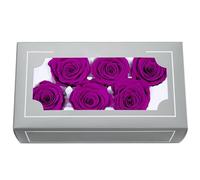 Rose préservée de qualité A de 5 à 6 cm, roses éternelles naturelles de première qualité, rose immortelle qui dure de 3 à 5 ans pour la fête des mères, la Saint-Valentin, l'anniversaire, décoration de