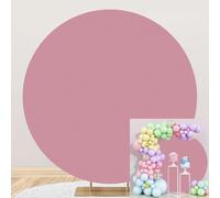 Rose Pur Toile De Fond Ronde Solide Rose Cercle Fond Couverture 180 Cm Fête D'anniversaire Décor Photographie Fond Pour Bébé Douche Nuptiale Baptême Gâteau Table Bannière