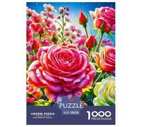 Rose Puzzle 1000 Pièces Art Collection Belles Fleurs Puzzle Difficile Impossible pour Adultes pour Adultes Et Enfants À Partir De 14 Ans38x26cm/1000pcs