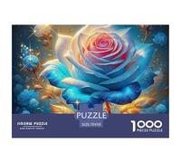 Rose Puzzle 1000 Pièces DIY Divertissement Puzzles Classiques Belles Fleurs Puzzle Difficile Impossible pour Adultes Enfants Dès 14 Ans70x50cm/1000pcs
