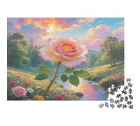 Rose Puzzle 1000 Pièces Educa Jouet en Bois Cadeau Unique Décoration Intérieure Fleur Multicolore Fleur colorée Jeu Éducatif Challenge Toy pour Adultes Et Enfants À Partir De 12 Ans 70x50cm/1000p