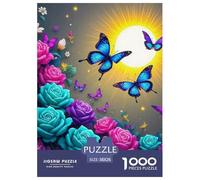 Rose Puzzle 1000 Pièces - Puzzle Cozy Soir D’Hiver, Carton Premium, Challenge en Duo, Poster pour Déco, 38x26cm/1000pcs