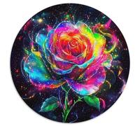 Rose Puzzle De 1000 Pièces Jeu Cadeau Unique Belle Fleur Puzzle Rond DIY Adultes Et Enfants À Partir De 12 Ans1000pcs (67.5x67.5cm)