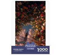 Rose Puzzles 1000 Pièces Jeu De Défi Jouet Adultes Et Plus De 12 Ans Fleur Sea Jeu De Puzzle Défi Éducatif Temps De Famille Cadeau Décoration Maison 38x26cm/1000pcs