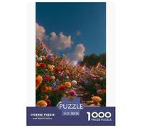 Rose Puzzles 1000 Pièces Jeu De Défi Jouet Adultes Et Plus De 12 Ans Fleur Sea Jeu De Puzzle Défi Éducatif Plaisir Interaction Cadeau Décoration Maison 38x26cm/1000pcs