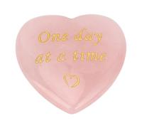 Rose Quartz Slee Buffy Heart Stone, Crystal en Forme de Cœur sculpté à la Main pour les Cadeaux, L'ornement, L'artisanat, la Main à la Main, le Transport Quotidien, le Plateau