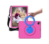 (Rose Red) 360-degree Rotating Ring Stand Ipad Pro 12.9 Case With Waterproof Design, Realistic Eagle Pattern, Adjustable Strap, All-around Protection