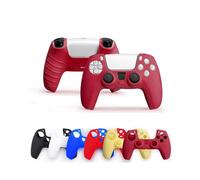 (Rose red) Anti-slip Gamepad Case Silicone Shell for PlayStation 5 DualSense Game Accessories Black