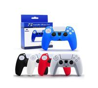 (Rose red) Anti-slip Silicone Protective Cover for PlayStation 5 DualSense Controller Game Accessories Black