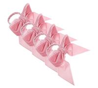Rose Ronds de Serviette en Alliage de Zinc 4 Pièces Nœud