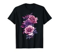 Rose Rose Botaniste Jardin Fleur Rose T-Shirt Graphique avec Valeur