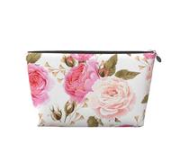 Rose Rose Et Blanche, Trousse de Toilette Trousse de Maquillage Sac à cosmétiques Trousse de Toilette de Voyage Portable