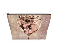 Rose Rose Fleur Or Cuivre Paillette Scintillant, Trousse de Toilette Trousse de Maquillage Sac à cosmétiques Trousse de Toilette de Voyage Portable