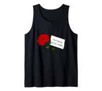 Rose rouge avec des erreurs de citation ont été faites Débardeur