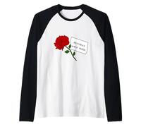 Rose rouge avec des erreurs de citation ont été faites Manche Raglan