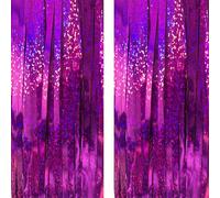 Rose Rouge Bande Fond - AILEXI 2pcs 1M*2M Rideau Frangé de Feuille pour La Décoration de Fête de Photo