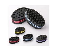 (Rose Rouge) Brosse à Cheveux Ondulée de Coiffeur Peigne Afro Locs Twist Curls Brosse à Cheveux Éponge