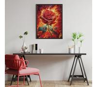 Rose Rouge de Flamme Puzzles 500 Pièces pour Adultes Educa Challenge Créatif Difficile 3D Qualité Supérieure Décoration Moderne Relaxation Cadeau 500 PCS