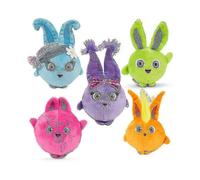 (Rose Rouge-E) Lot de 5 peluches lapins Sunny, coussins décoratifs doux pour enfants