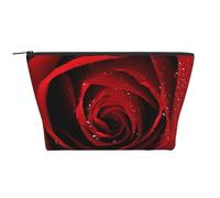 Rose Rouge, Trousse de Toilette Trousse de Maquillage Sac à cosmétiques Trousse de Toilette de Voyage Portable
