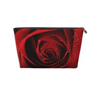 Rose Rouge, Trousse de Toilette Trousse de Maquillage Sac à cosmétiques Trousse de Toilette de Voyage Portable