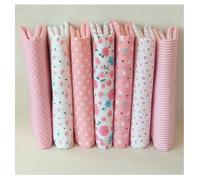 Rose Série Patchwork Tissus Paquet de 7 pièces/lot 25x25cm Tissu en coton à coudre au mètre Paquet de tissus Restes de tissu Bundle Carré Art Craft DIY Tissus à coudre