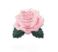 Rose Series Diy Cloth Patch Cloth Paste Sewing Badge Applique Patches Embroidery Applique Cloth Badge Jeans Bag Decor Accessory Pink 60 * 65 mm Nice processing