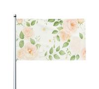 Rose Simple Et Élégante Bannière Décoratif Drapeau De Jardin Résistant Aux Intempéries Garden Flag Pour Pelouse Intérieur Mur Balcon 90X150Cm