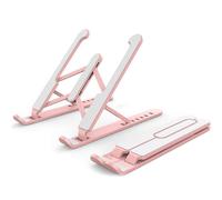 (Rose)Support Ordinateur Portable Pliable de 10 à 15,6 Pouces, Compatible avec MacBook, Dell, Lenovo, HP, Autres Laptops Tablettes jusqu'à 8 kg