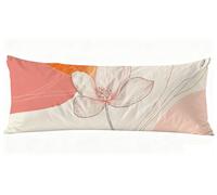 Rose Taie Oreiller 40x120 cm Simple Housse Traversin 120 x 40 cm Set de 1 Coussin Grossesse, Douce et Confortable avec Fermeture éclair Invisible Oreiller de Corps pour Canapé Lit Coussin Long J0-68