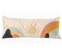 Rose Taie Oreiller 40x140 cm Abstrait Housse Traversin 140 x 40 cm Set de 1 Coussin Grossesse, Douce et Confortable avec Fermeture éclair Invisible Oreiller de Corps pour Canapé Coussin Long J0-120