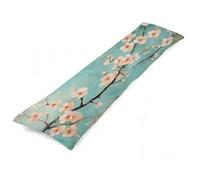 Rose Taies d'oreiller 50x150 cm Fleurs Oreiller de Corps Traversin 150cm, Doux Velour Pillow Case Soutien à la Grossesse et à la maternité pour dormeur Long sur Le côté Decoration Oreiller J0-852