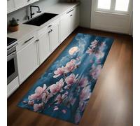 Rose Tapis de Cuisine Magnolia de la Lune au Bord de la mer 60 x 180 cm Antidérapant Résistant Lavable Tapis de Passage Couloir Buanderie Salle de Bain