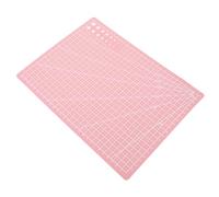 Rose Tapis de Découpe pour Loisirs Créatifs Double Face A4 | PP Plastique, Grille Imprimée Angles 30°, 45°, 60°, Fond Antidérapant, pour Papier et Tissu