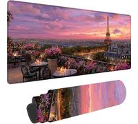 Rose Tapis de Souris Gamer, Grand Tapis de Souris XXL 1000x500x3 mm, Paysage Mouse Pad Gaming Accessoire Lavable, Caoutchouc Antidérapante Mousepad Haute Précision et Vitesse pour Gamer Bureau w-3361