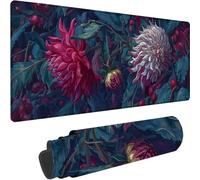 Rose Tapis de Souris Gaming 1200 x 600 x 3 mm Grand Tapis de Souris XXL, Fleur Mouse Pad à Bords Cousus, Lavable, Base en Caoutchouc Antidérapante Mousepad Gaming pour Decoration Maison, Cadeau z-5129